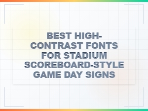 Best High-Contrast Fonts for Stadium Scoreboard Signs