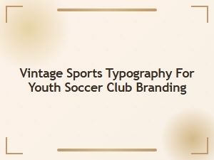 Vintage Soccer Typography for Youth Teams